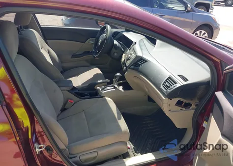 2012 Honda Civic Lx z USA, uszkodzony, nr VIN 2HGFB2F5XCH612873